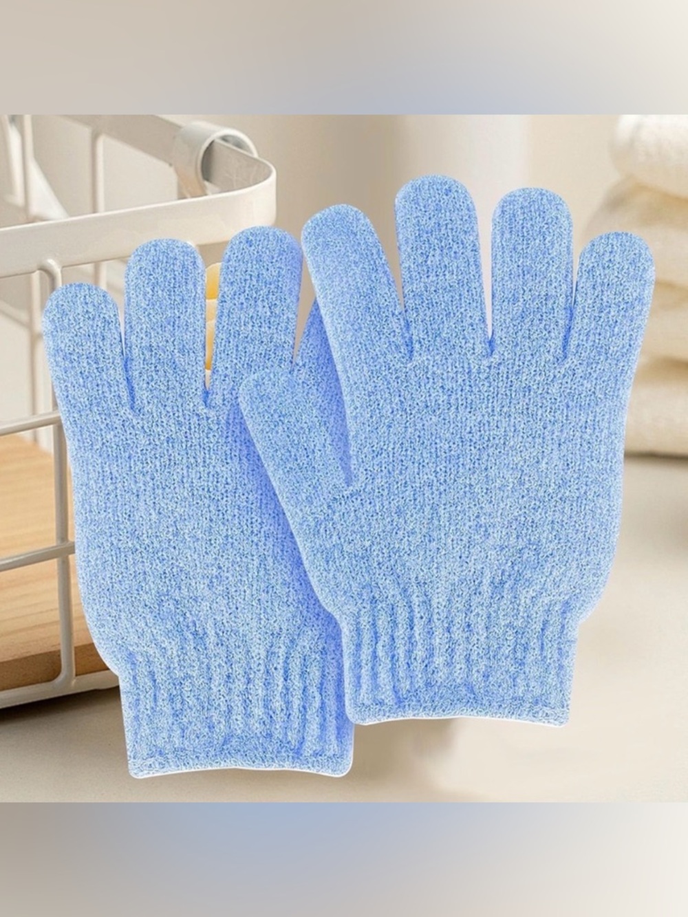 Blue Exfoliating Gloves